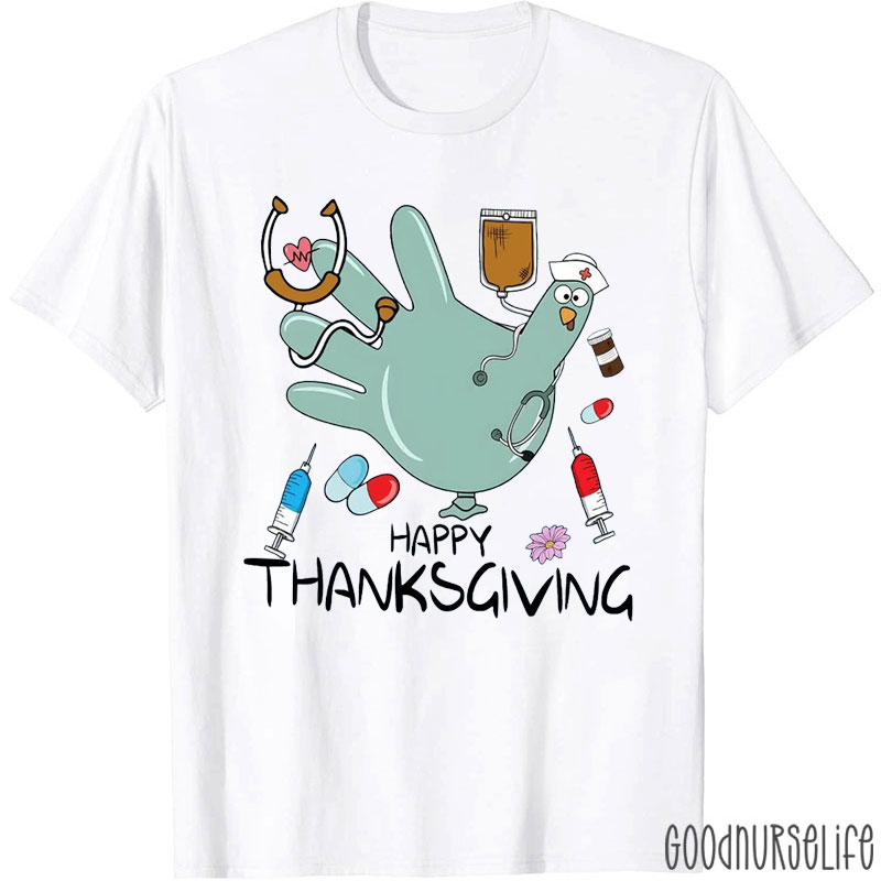 Thanksgiving Medical Turkey Nurse T-Shirt