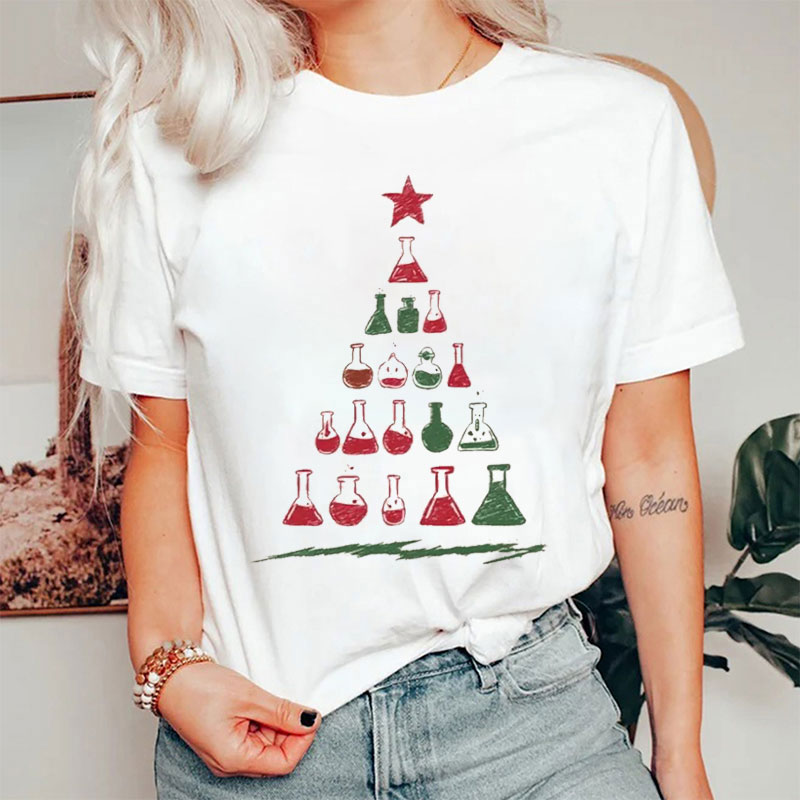 Lab Flask Christmas Tree T-Shirt