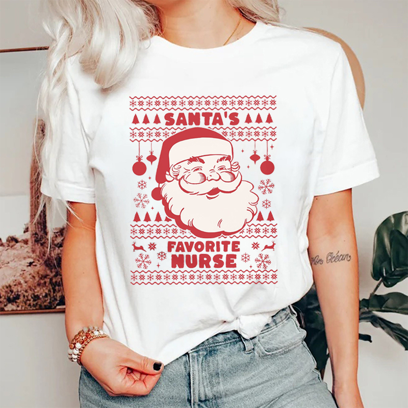 Santa's Favorite Nurse T-shirt