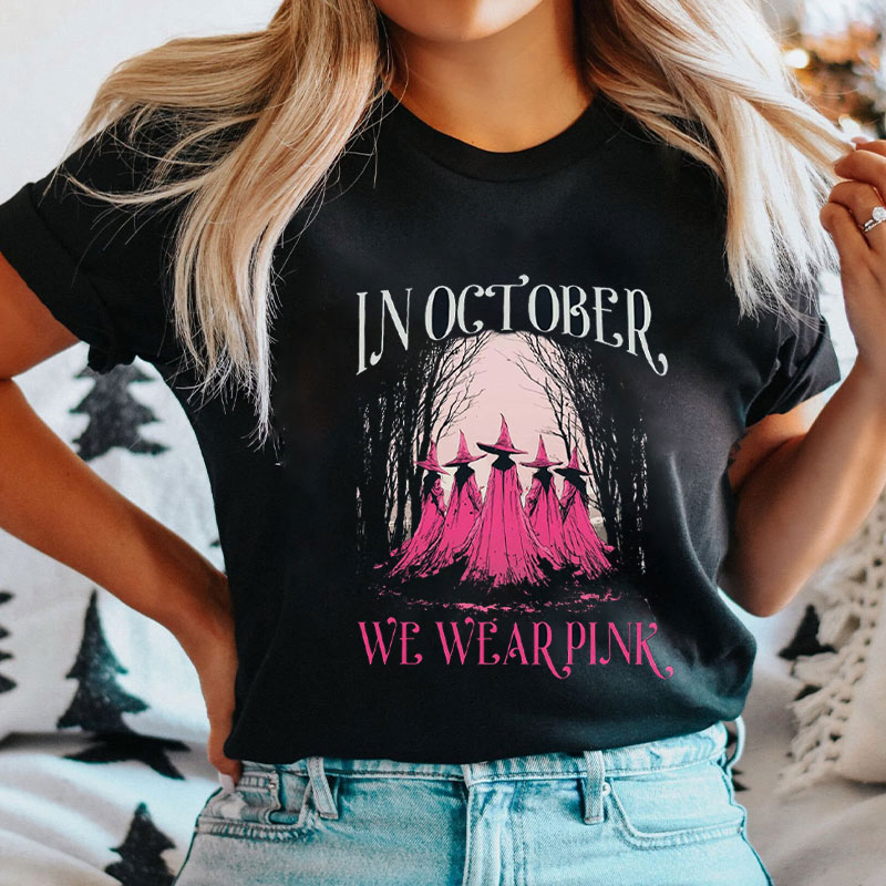 Pink Witches Of October Nurse T-Shirt