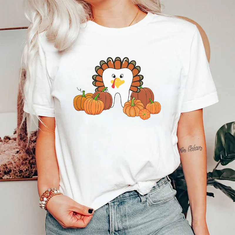 Thanksgiving Dental Turkey T-Shirt