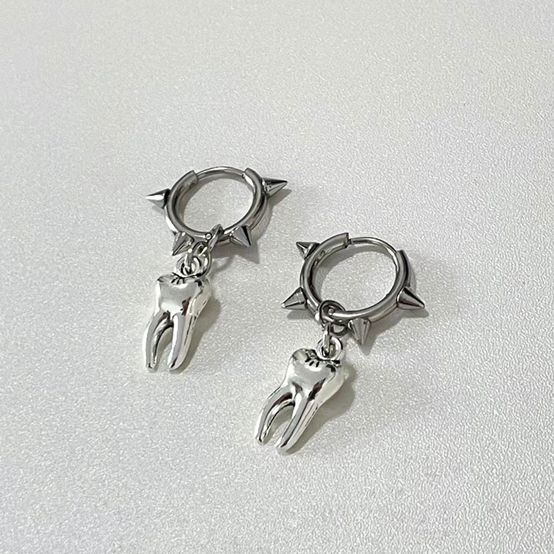 Rivet Teeth Nurse Mental Earrings