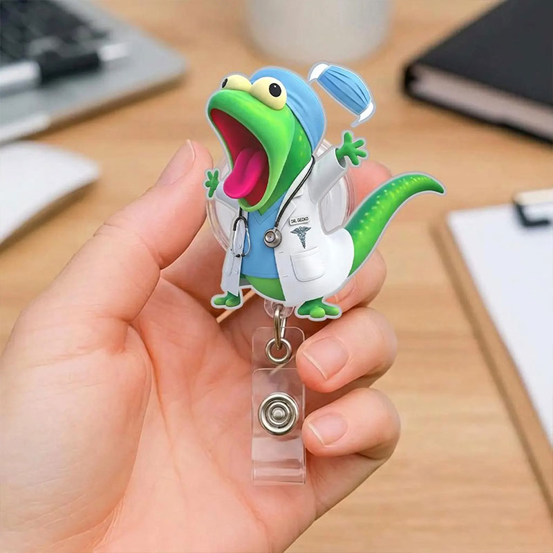 Tom Lizard Nurse Heart Hoppers Badge Reel