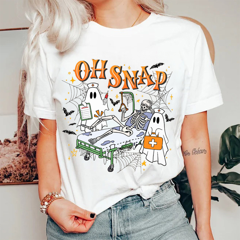 Oh Snap Ghost Nurse T-shirt