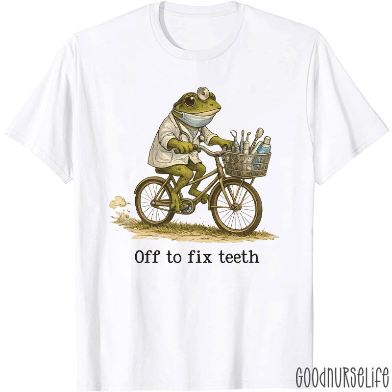 Off To Fix Teeth Frog T-shirt