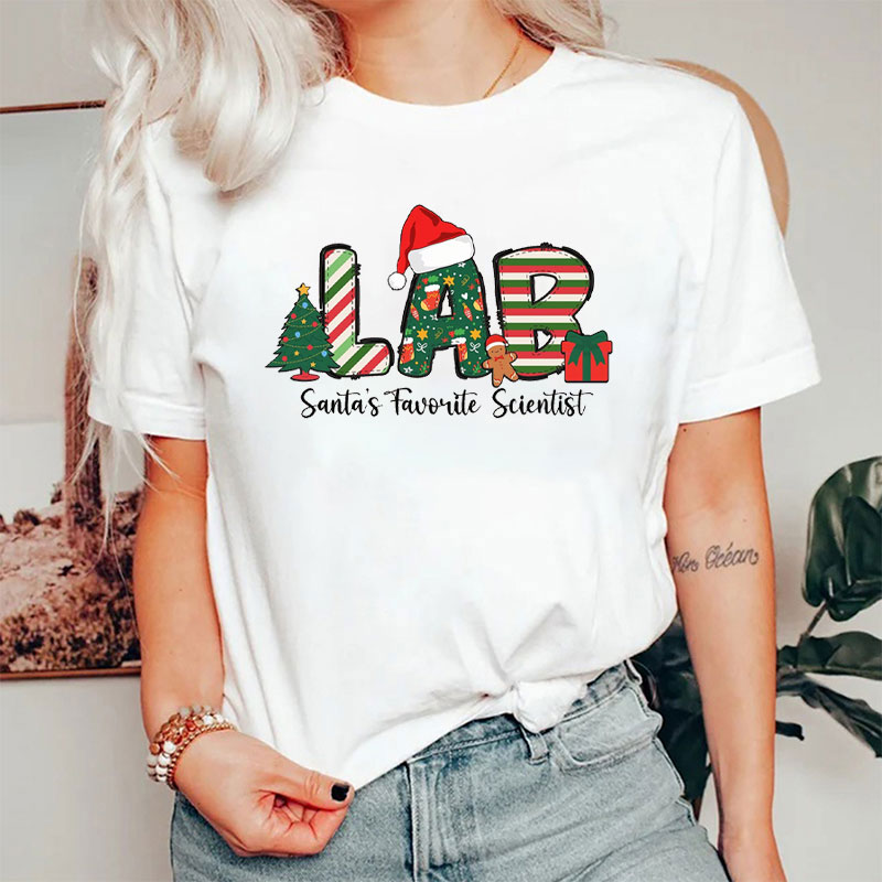 Santa's Favorite Scientist Lab T-Shirt
