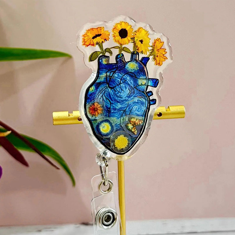 Van Gogh Heart Shaker Badge Reel