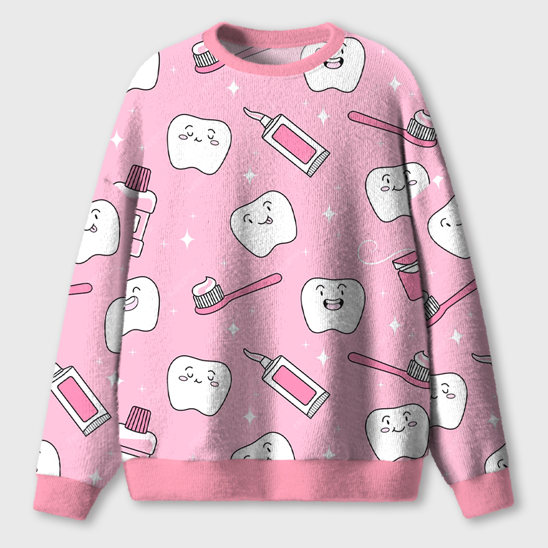 Mint To Be Together Ugly Fluffy Christmas Sweater