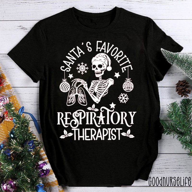 Santa's Favorite Respiratory Therapist Nurse T-shirt