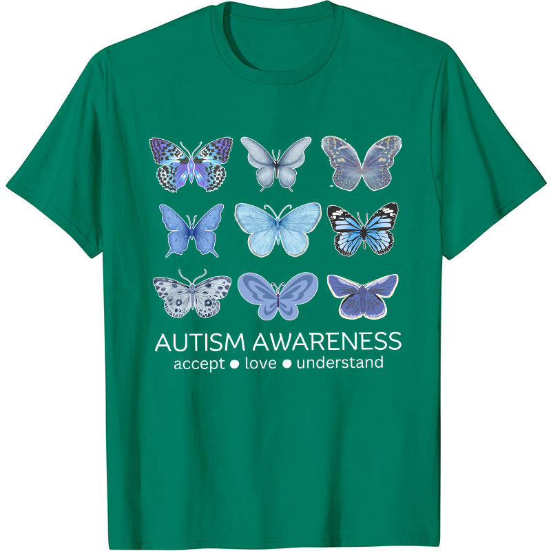 Autism Awareness Butterfly Nurse T-Shirt