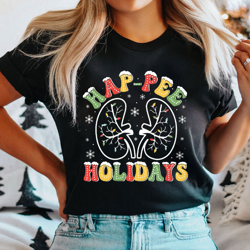 Hap-Pee Holidays Festive Kidney T-Shirt