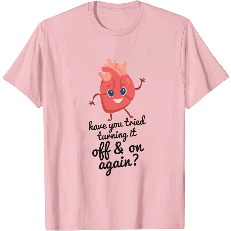 Cute Pink Heart-Shaped Nurse  T-shirt