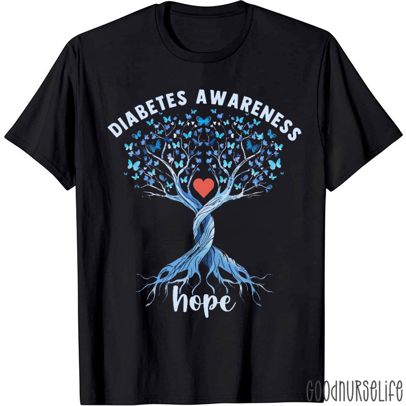 Hope Tree Blue Ribbon Nurse T-Shirt
