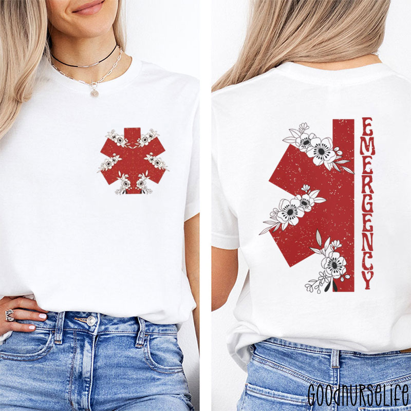 Emergency Department Emergency Room Nurse Two Sided T-Shirt