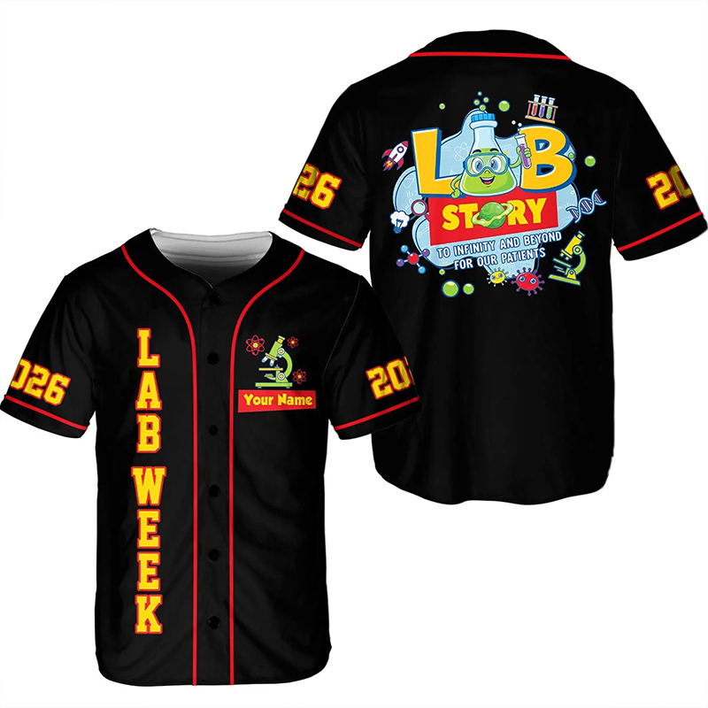 Personalized Lab Story To Infinity And Beyond For Our Patients Baseball Jersey