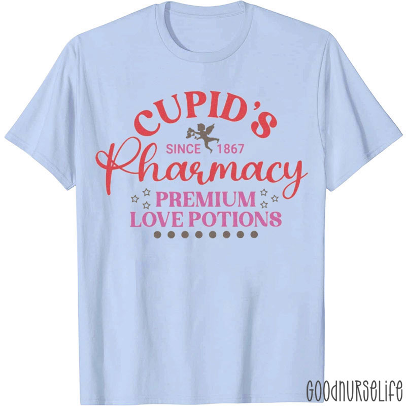 Cupid's Pharmacy Premium Love Potions Nurse T-shirt