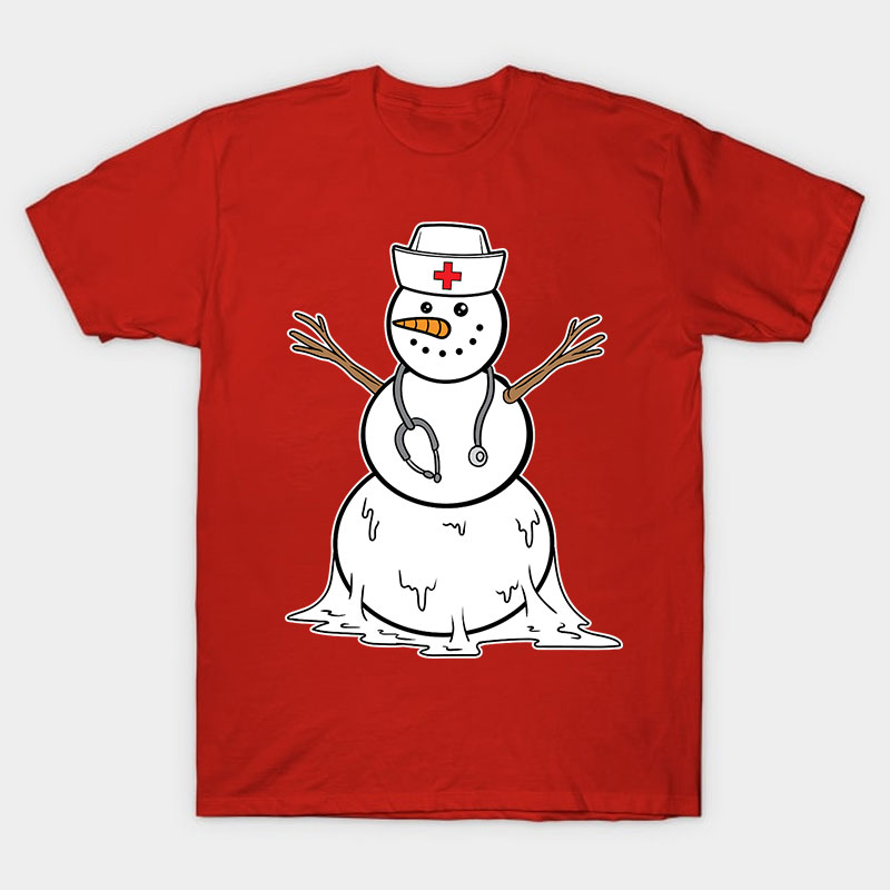 Melting Snowman Nurse T-Shirt