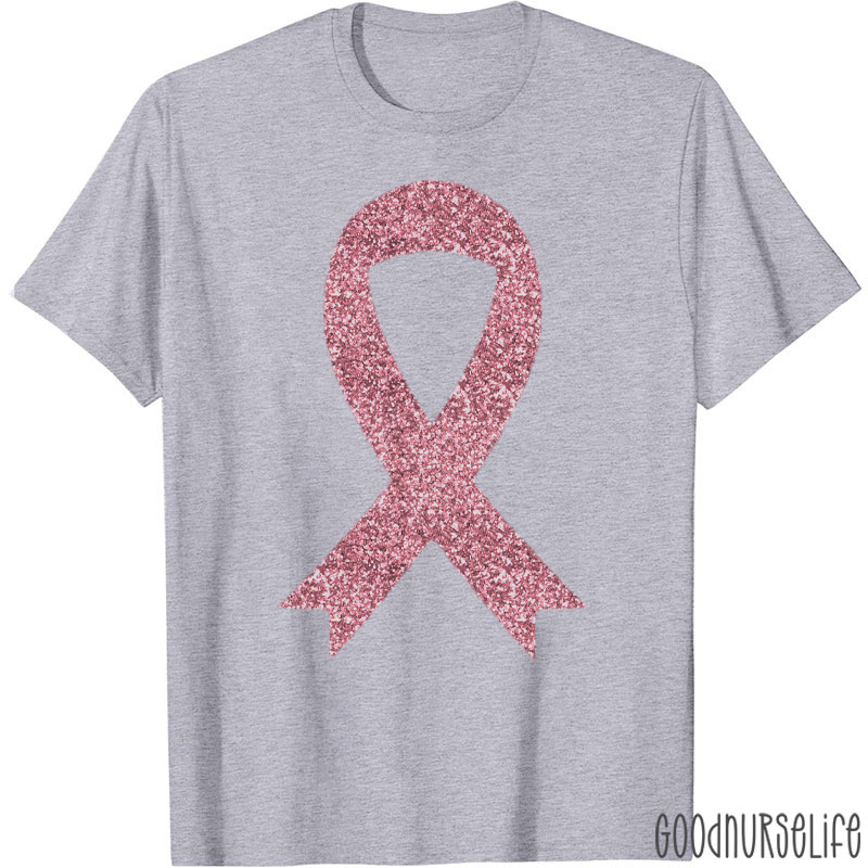 Glitter Pink Bow Nurse T-Shirt