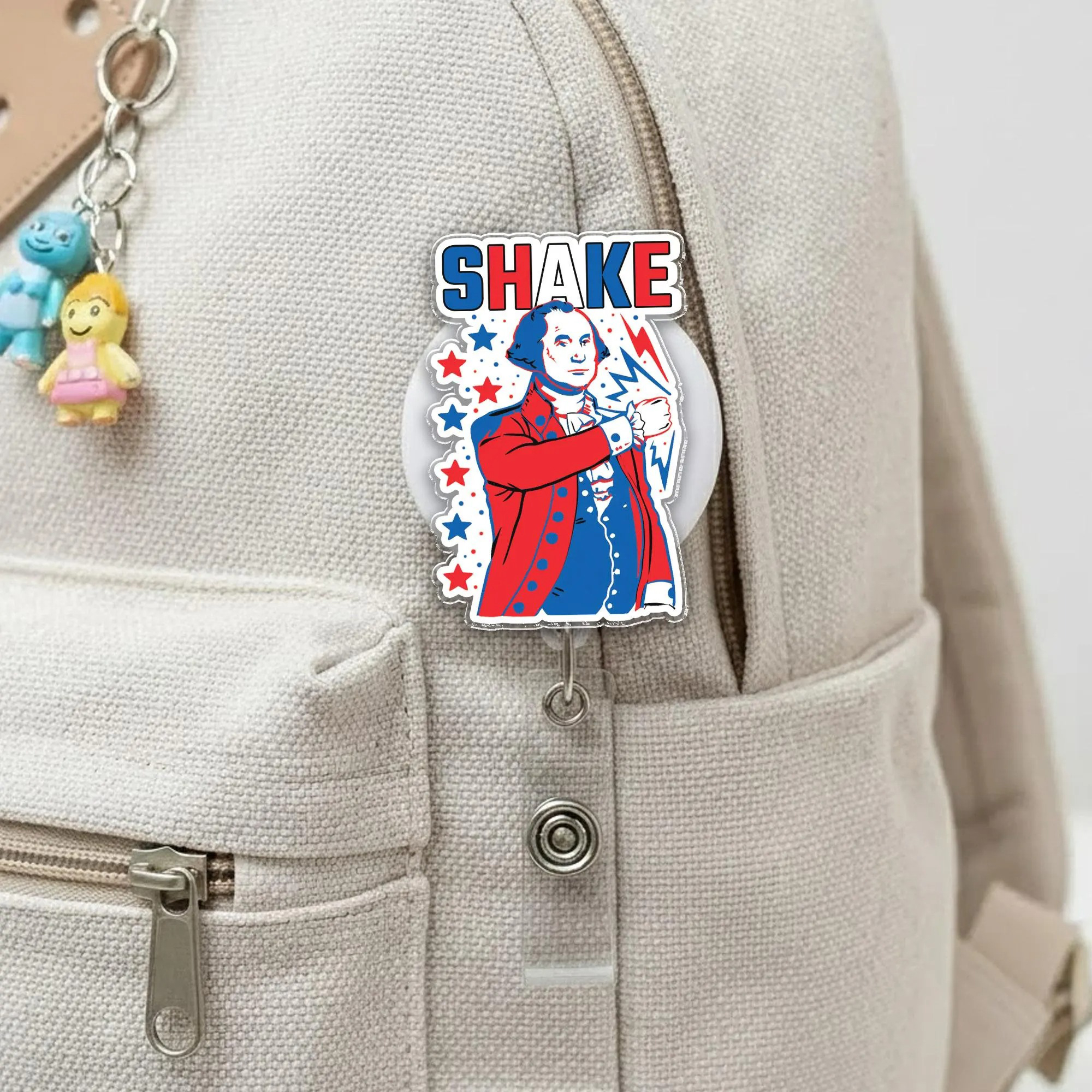 Shake And Bake 4th Of July Nurse Badge Reel