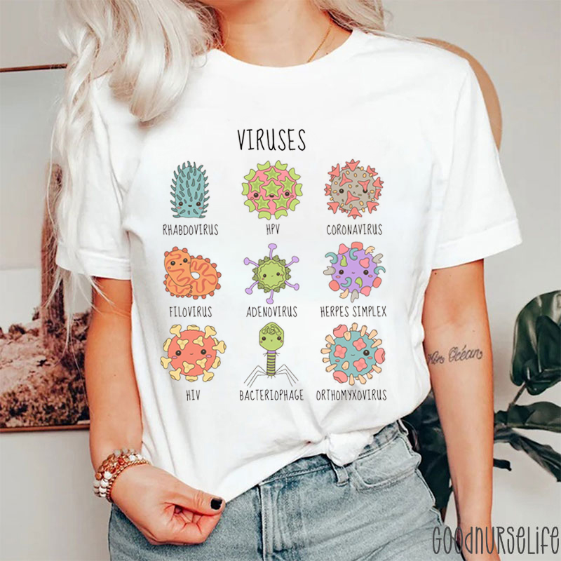 Viruses Microbiology  Nurse T-Shirt