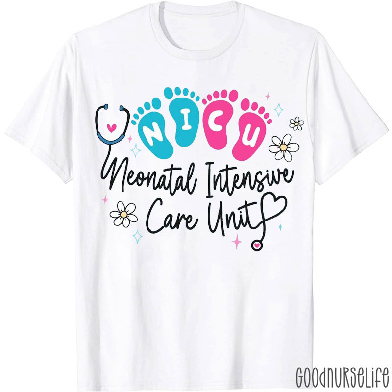 Retro Daisy Neonatal Care Nurse T-Shirt