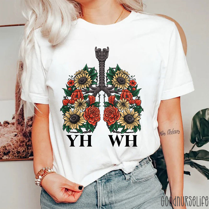 Floral Lung Nurse T-Shirt