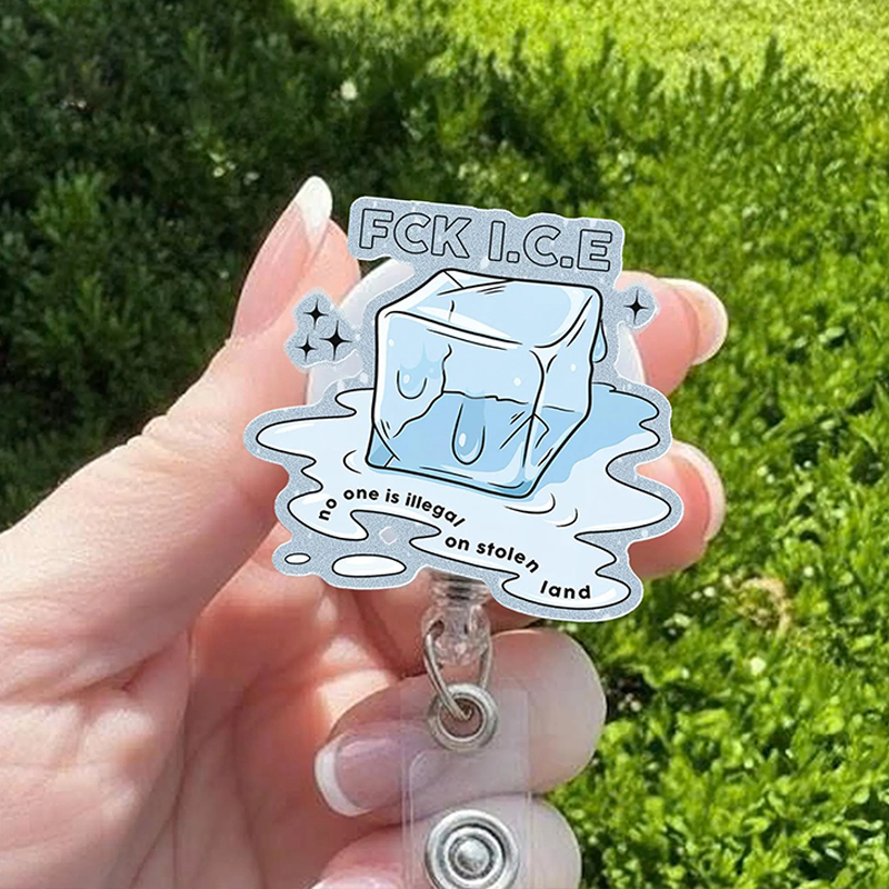 No One Is Illegal On Stolen Land Nurse Badge Reel