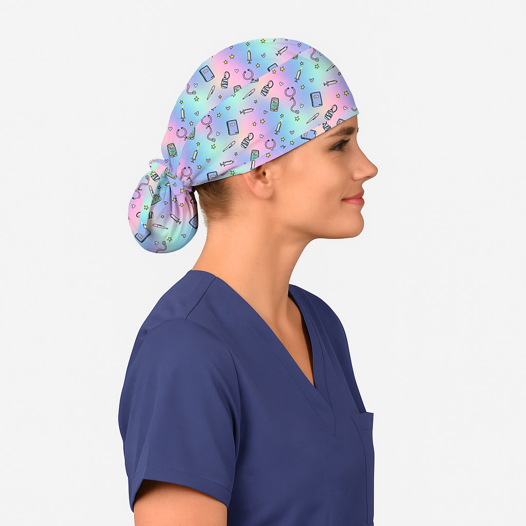 Colorful Nurse Stuf Nurse Scrub Cap