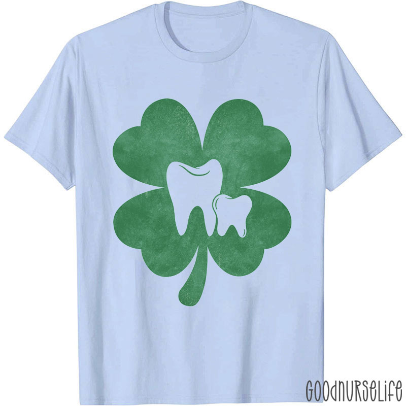 Saint Patrick's Day Four Leaf Clover Dental T-Shirt