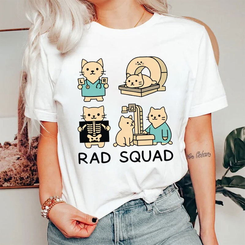 Cute Cat Rad Squad T-Shirt