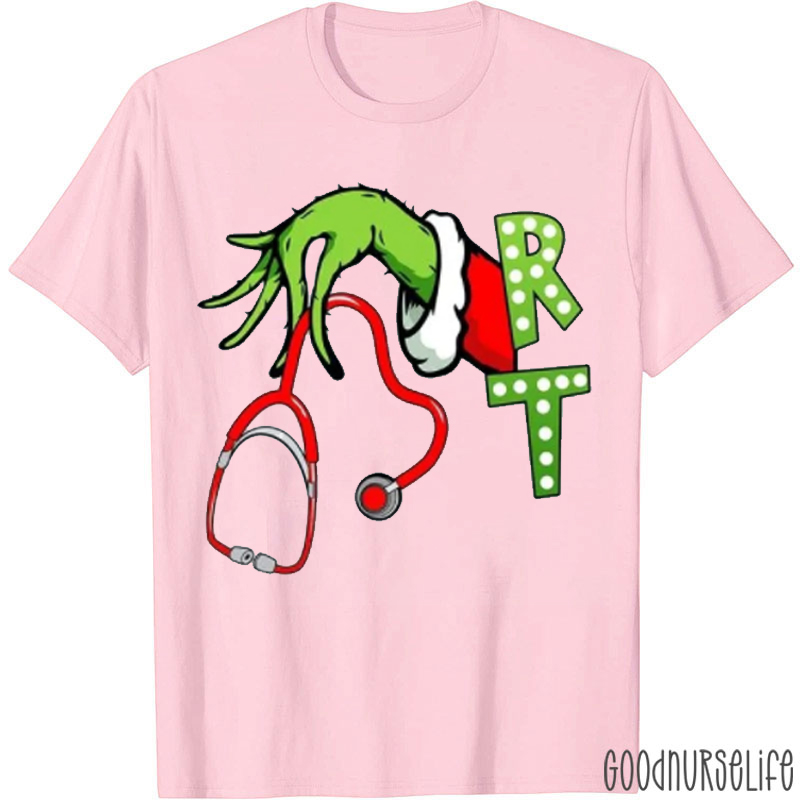 Personalized Job Title Hand Holding Stethoscope Nurse T-Shirt