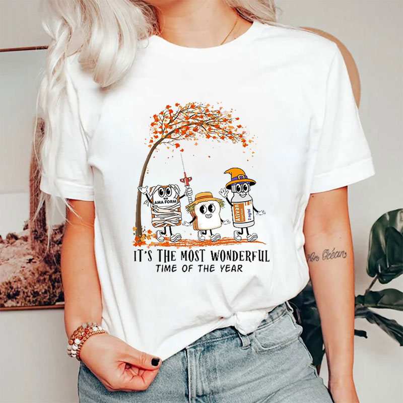 It's The Most Wonderful Time Of The Year Er Autumn Nurse T-Shirt