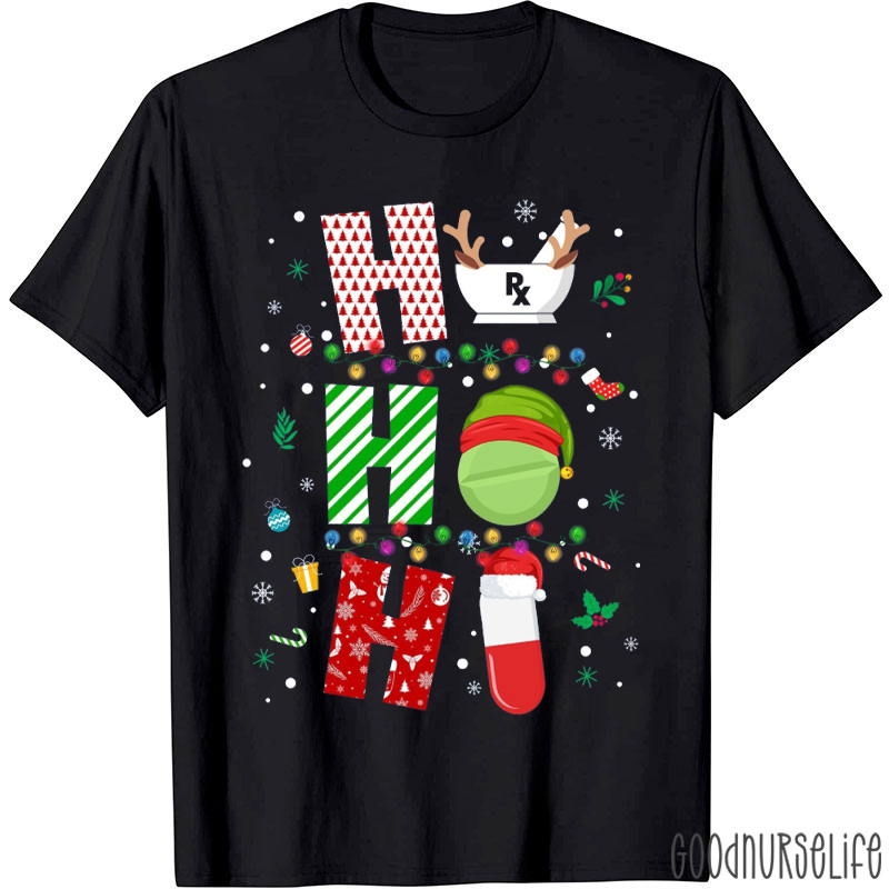 Ho Ho Ho Christmas Pharmacy T-Shirt