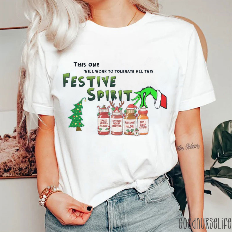 Festive Spirit Nurse T-shirt