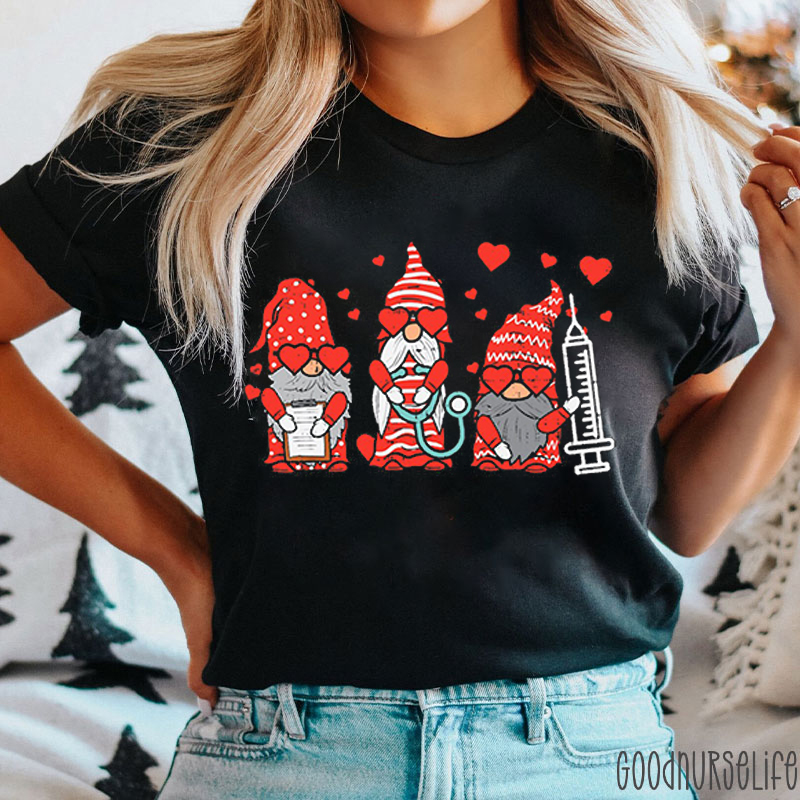 Gnome Valentine Nurse T-Shirt