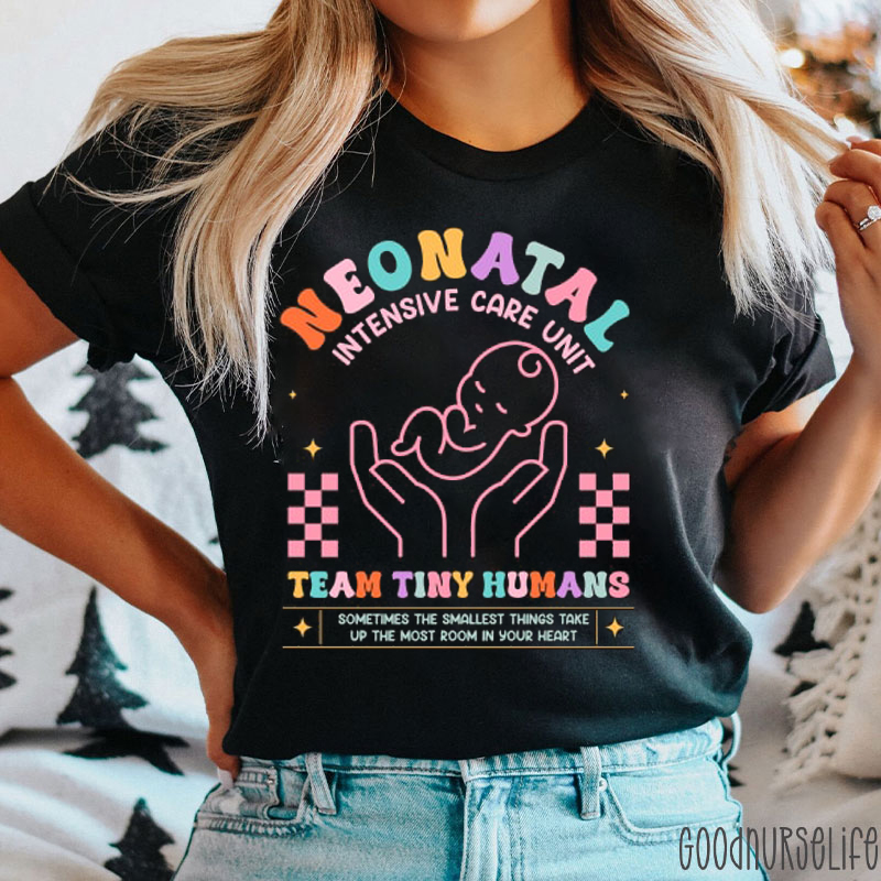 Neonatal Intensive Care Unit Team Tiny Humans NICU Nurse T-Shirt