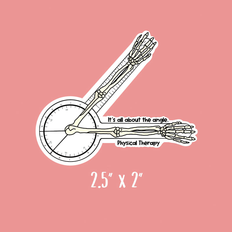 Skeleton Goniometer Nurse Stickers