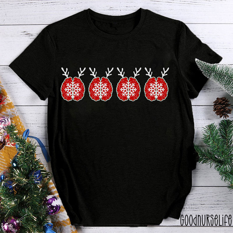 Neuro Christmas Reindeer Nurse T-shirt