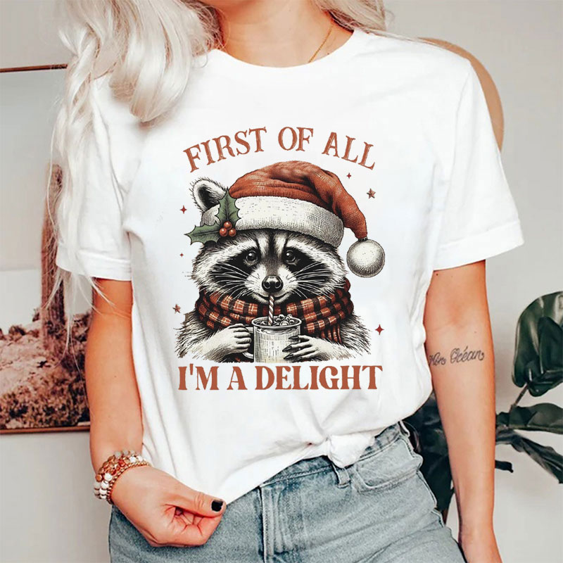 First Of All I'm A Delight Festive Animal Nurse T-Shirt