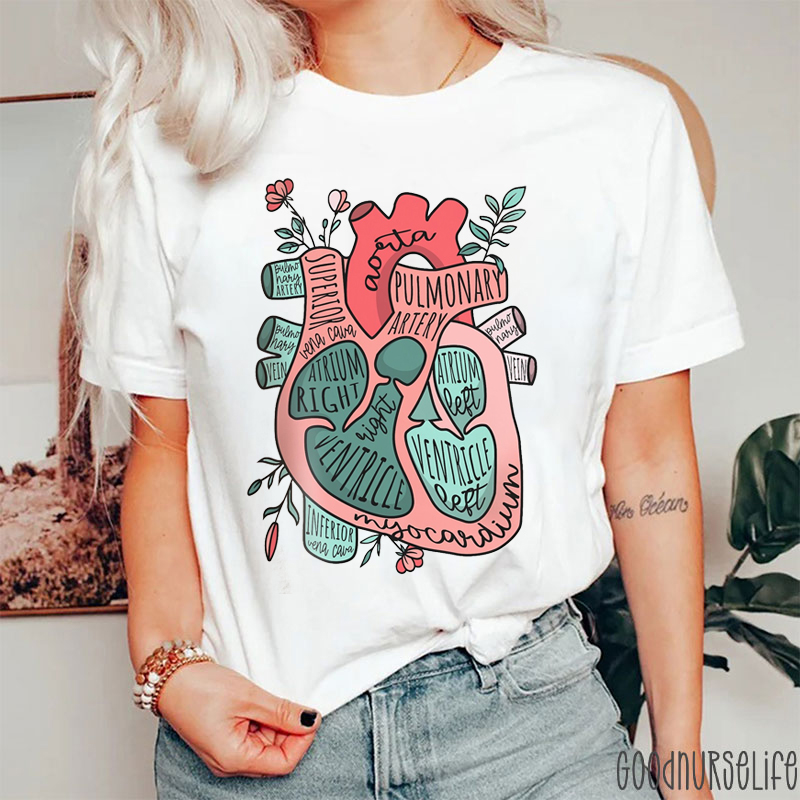 Anatomical Heart Nurse T-shirt