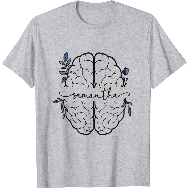 Personalized Simple Brain Illustration Icon Nurse T-Shirt