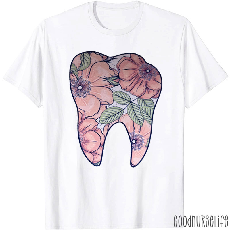 Floral Tooth Dental T-Shirt