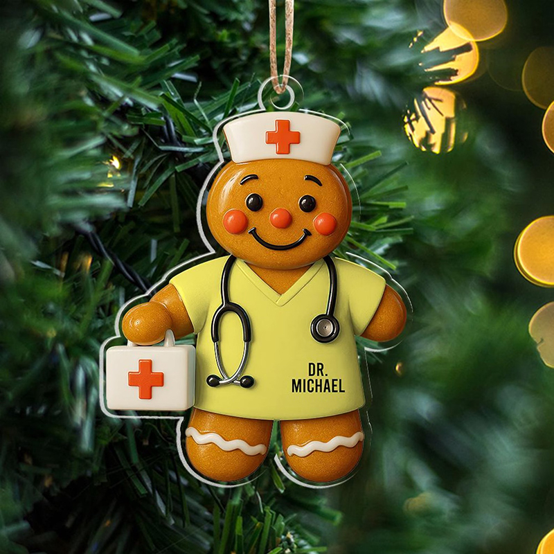 Personalized Name Gingerbread Ornament