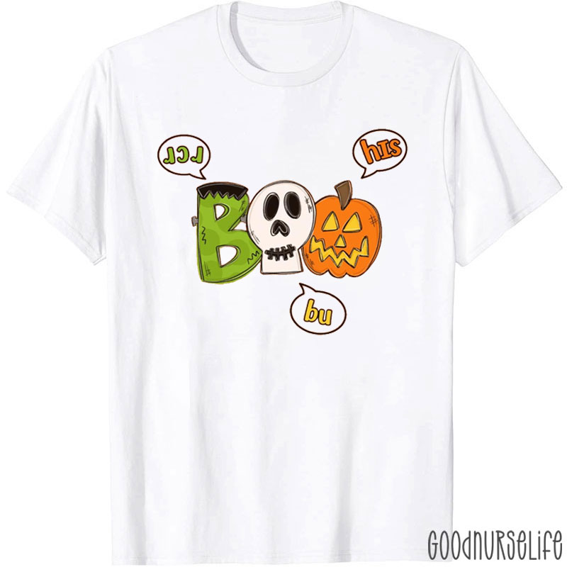 Halloween Skull Pumpkin Face T-Shirt