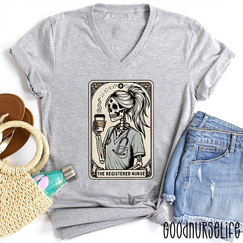 The Registered Nurse Female V-Neck T-Shirt