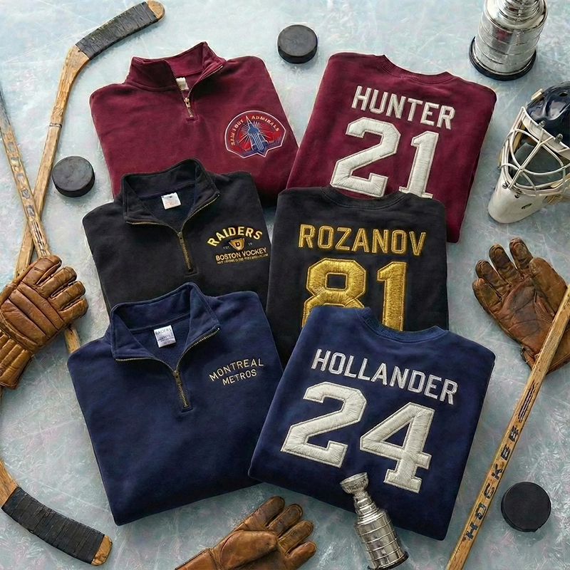 Personalized Hockey Romance Quarter Zip Sweatshirt