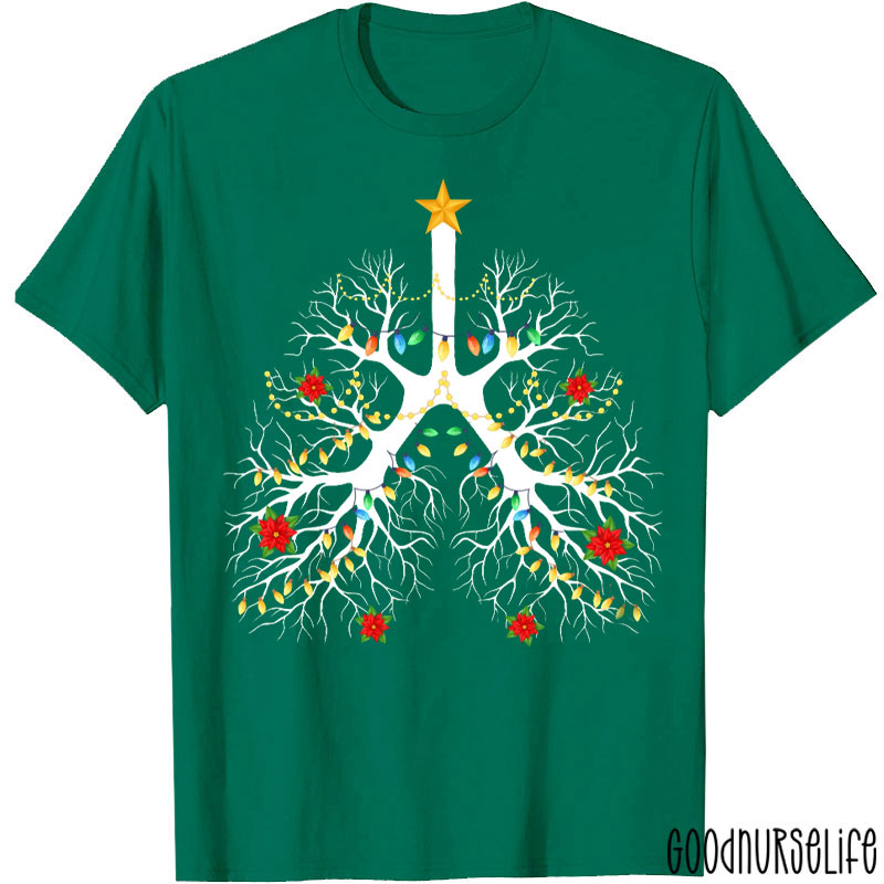Respiratory Therapist Lung Christmas Nurse T-shirt