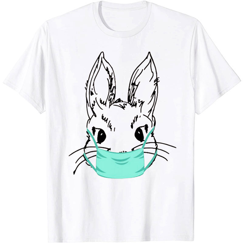 Rabbit Wearing A Mask Nurse T-Shirt