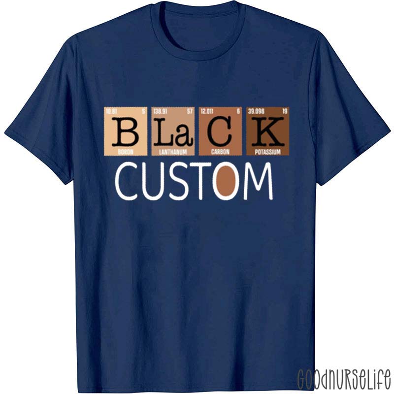 Personalized Black Nurse Power Nurse T-Shirt