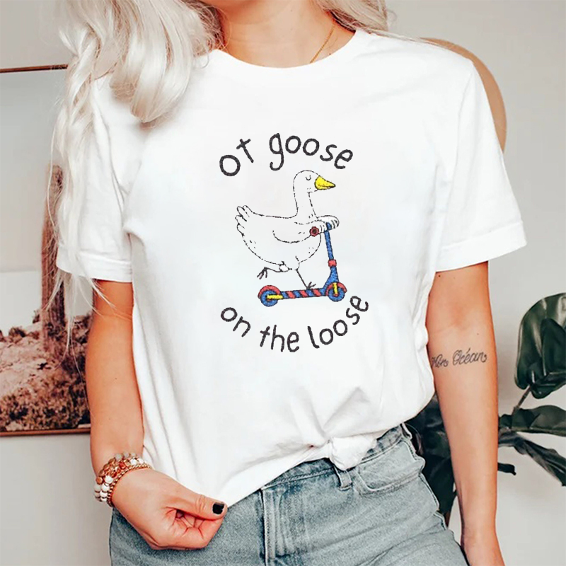 Embroidered Silly OT Goose On The Loose T-shirt